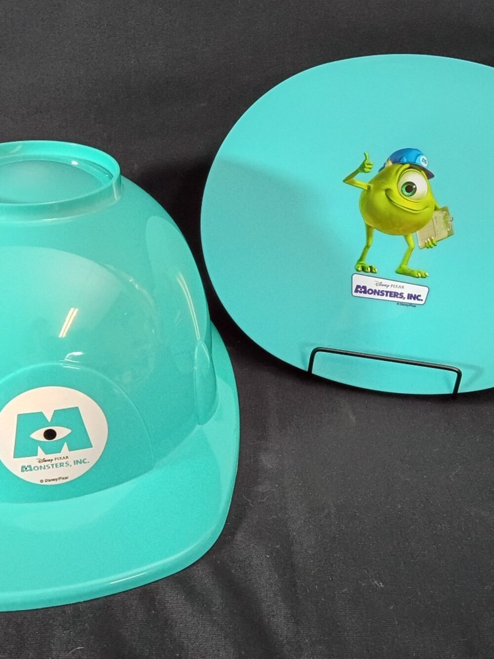 2001 Disney Pixar Monsters Inc Kellogg’s Mike Wazowski Snack Bowl Lid Helmet